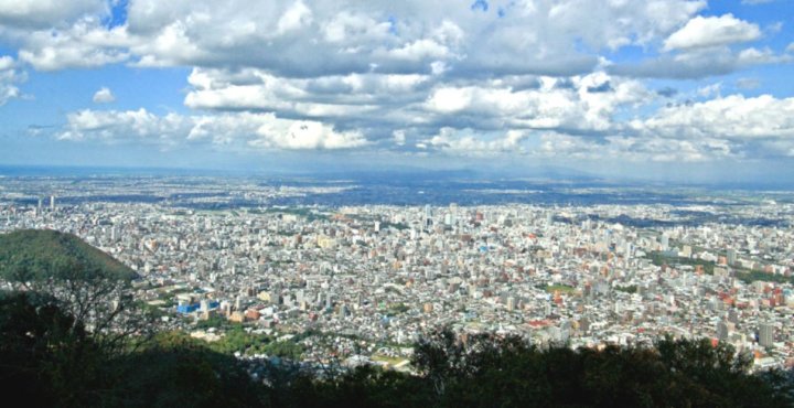 藻岩山からの札幌の風景
