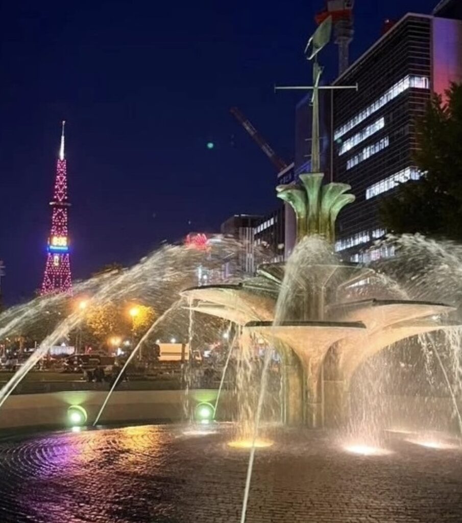 テレビ塔と噴水